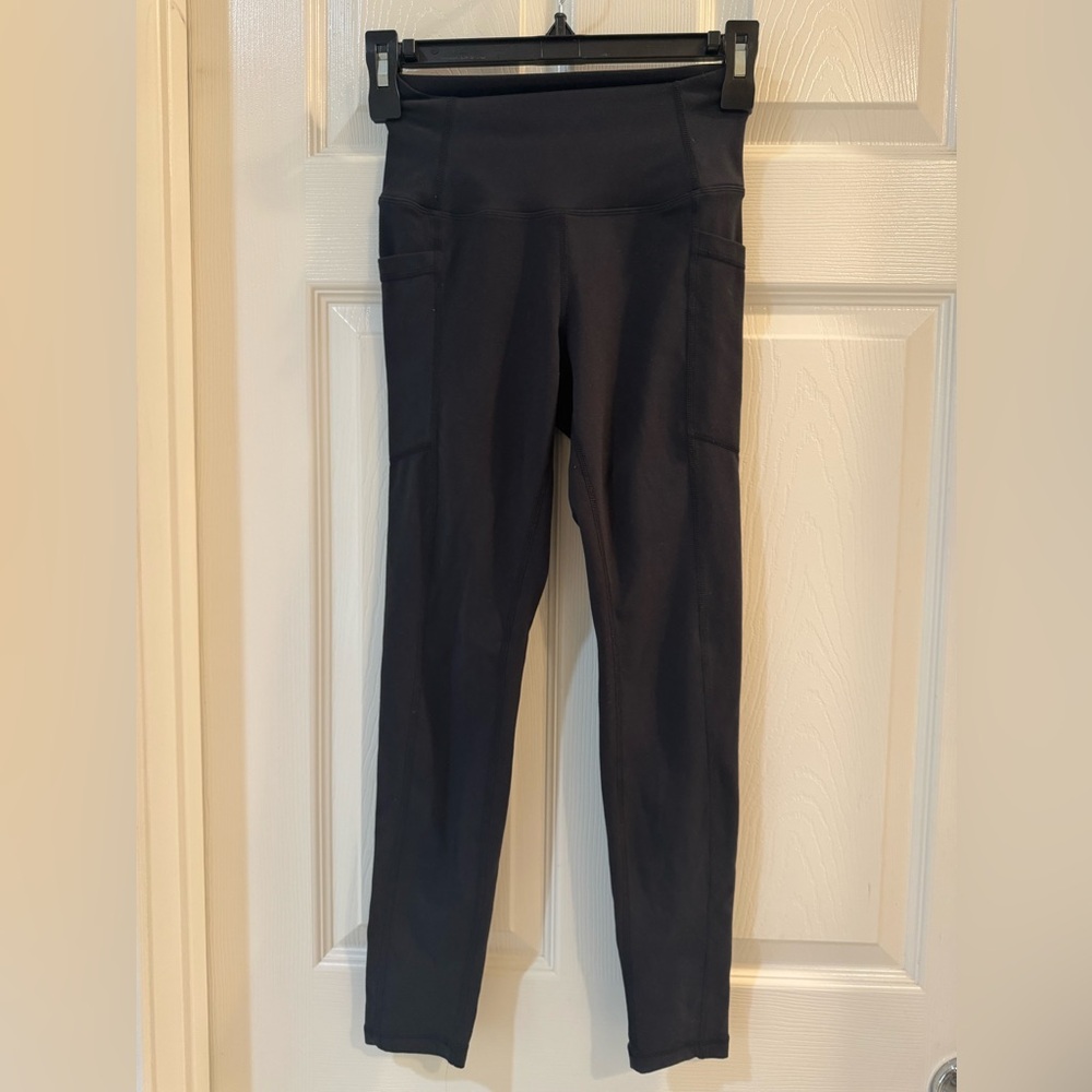 Ethos High-Rise Black Leggings – XS Short – Pocket Athletic Leggings